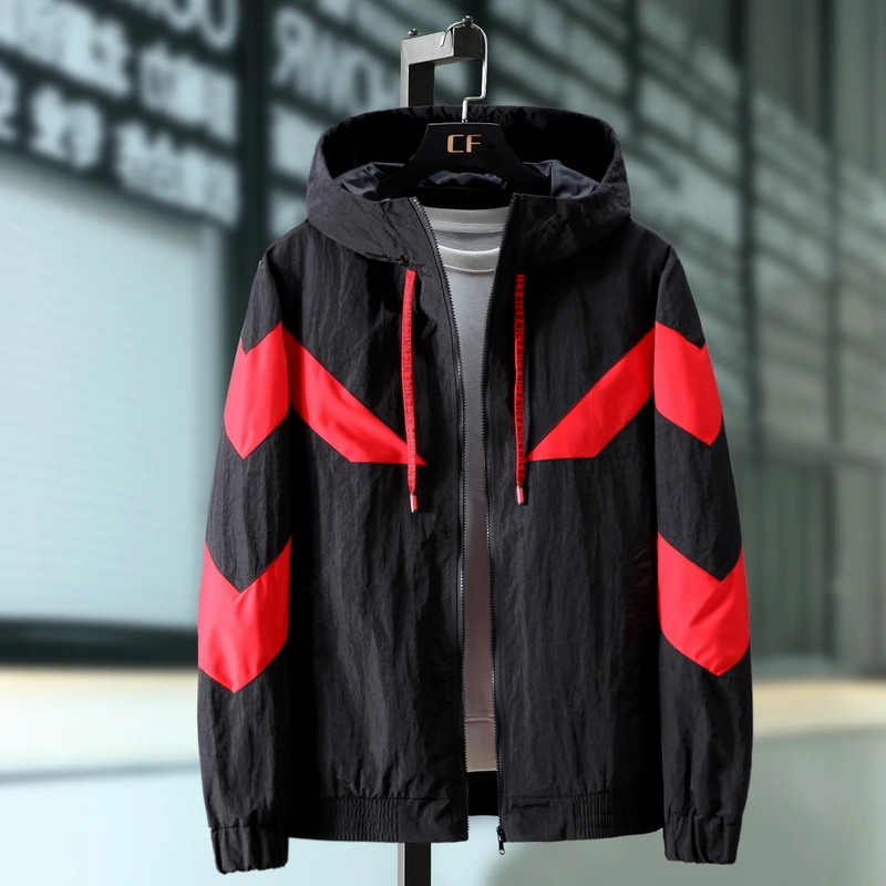 Большой размер 9XL 8XL 7XL весенне-осенняя куртка-бомбер мужская мода хип-хоп Уличная бейсбольная куртка Мужской плащ куртка мужская - Цвет: Красный
