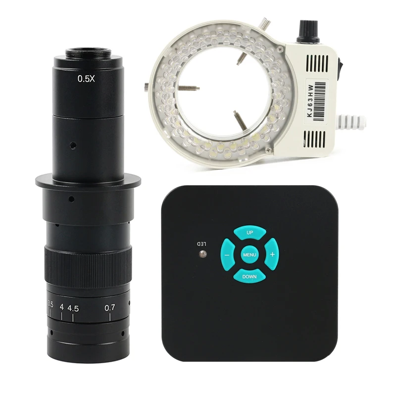

Full HD 1080P Sensor SONY IMX185 HDMI Electronic Digital Microscope Video Camera + 56 LED Ring Light+100X 180X 300X C mount Lens
