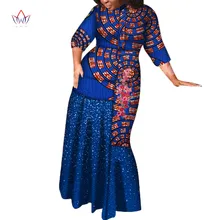 African long dresses for women Africa Wax african Dashiki clothes short sleeve African Print Dress For Women Formal Dress WY7222