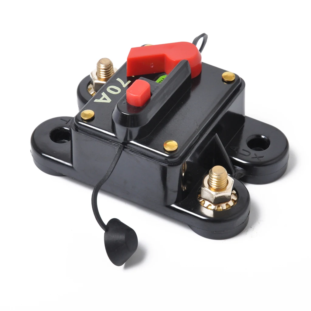 70A Auto Car Marine Audio Circuit Breaker Manual Reset Fuse Protection Self Recovery 12V