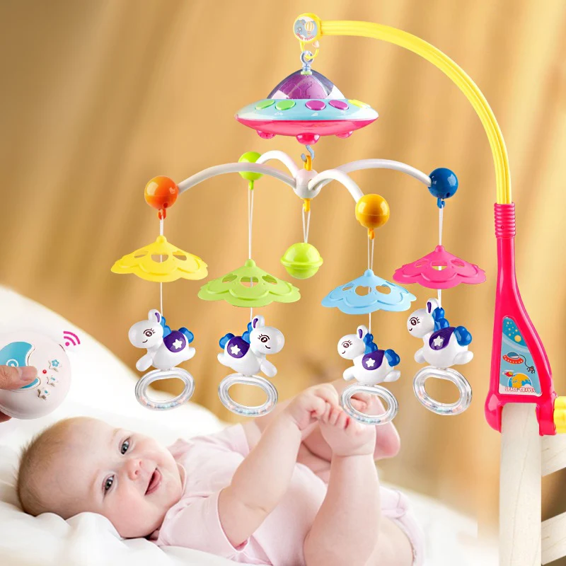 Подвесная игрушка для детской кроватки новорожденный мобильный музыкальный ящик кровать колокольчик с погремушками животных раннее обучение детей развивающие игрушки 0-12 месяцев