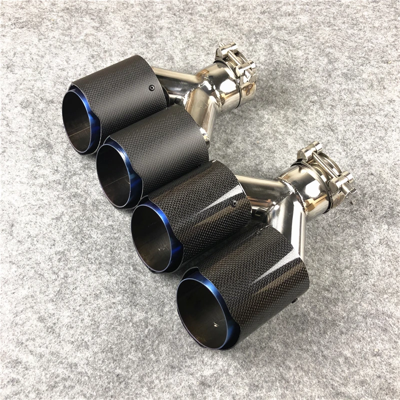 1 шт. Akrapovic глянцевая/матовая углеродная выхлопа Двойные наконечники