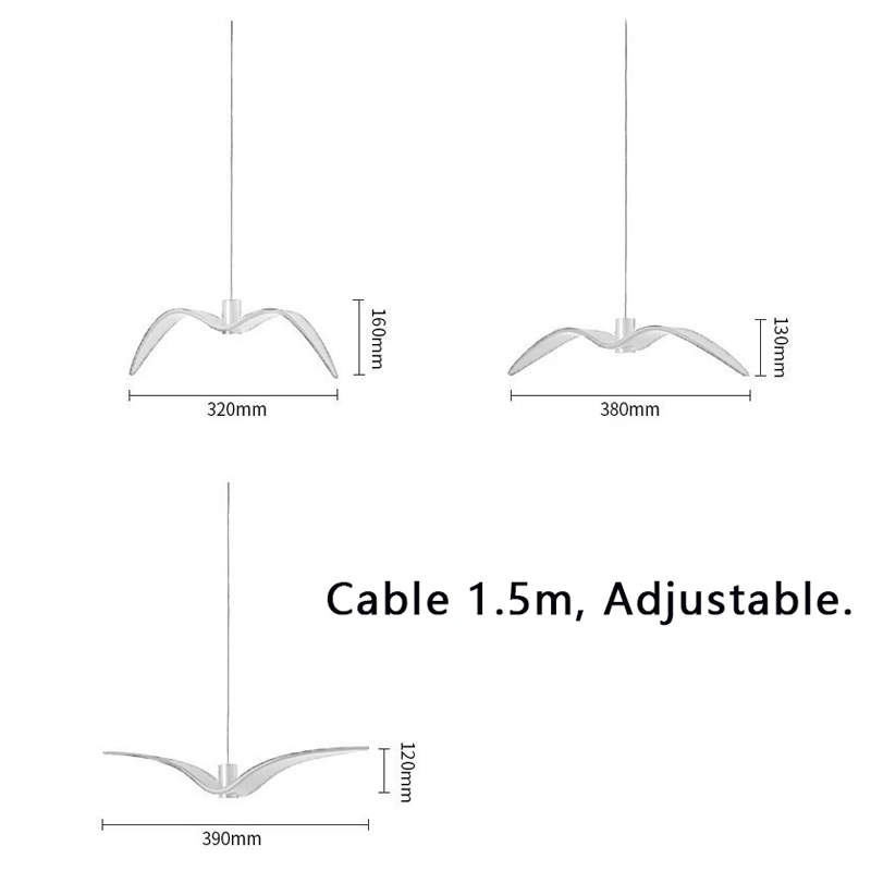 Modern pendant lamp Seagull Design Led Chandeliers creative For Bar/Kitchen Birds Chandelier Ceiling Luminaire Light Fixture