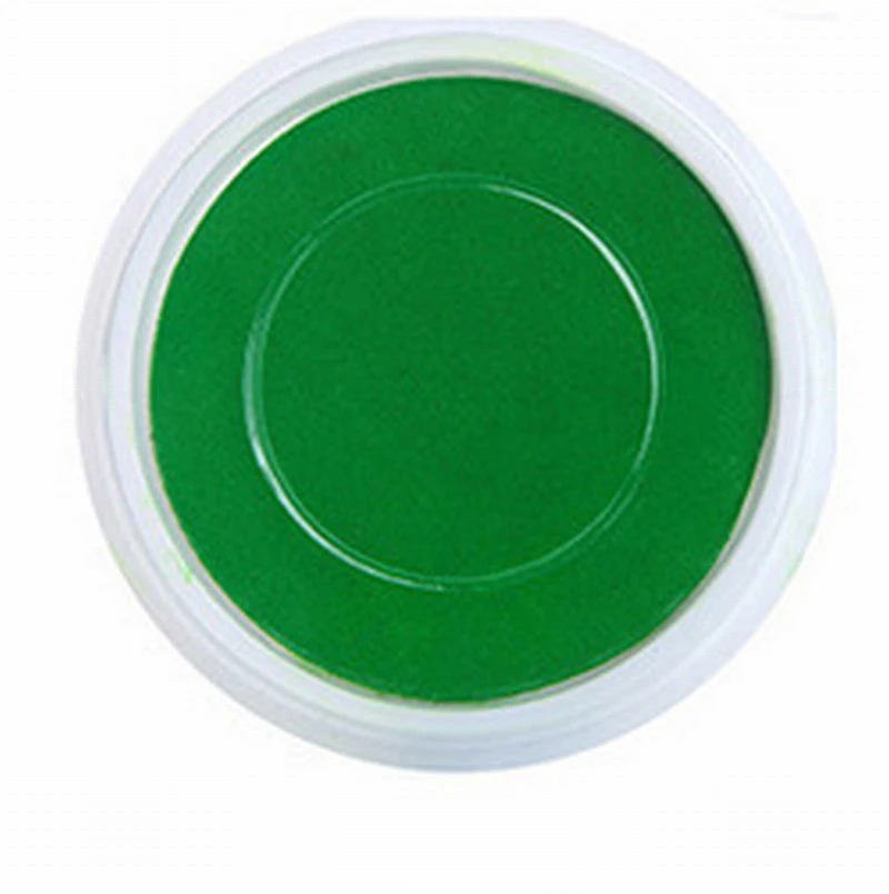 green 8 цветов для чернил, сделай сам, рисование пальцами, граффити, ремесло, большая круглая чернильная подушечка, забавное обучение, игрушки для рисования для детей - Цвет: green
