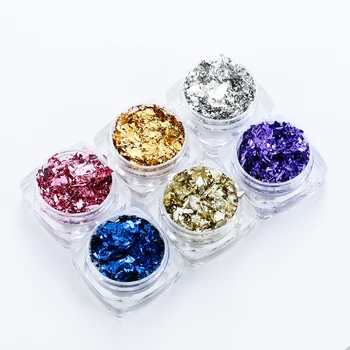 

1box 3ml DIY Handmade Crystal Epoxy Jewelry Accessories Filler Resin Imitation Gold Blue Powder Broken Gold Foil Silver Foil