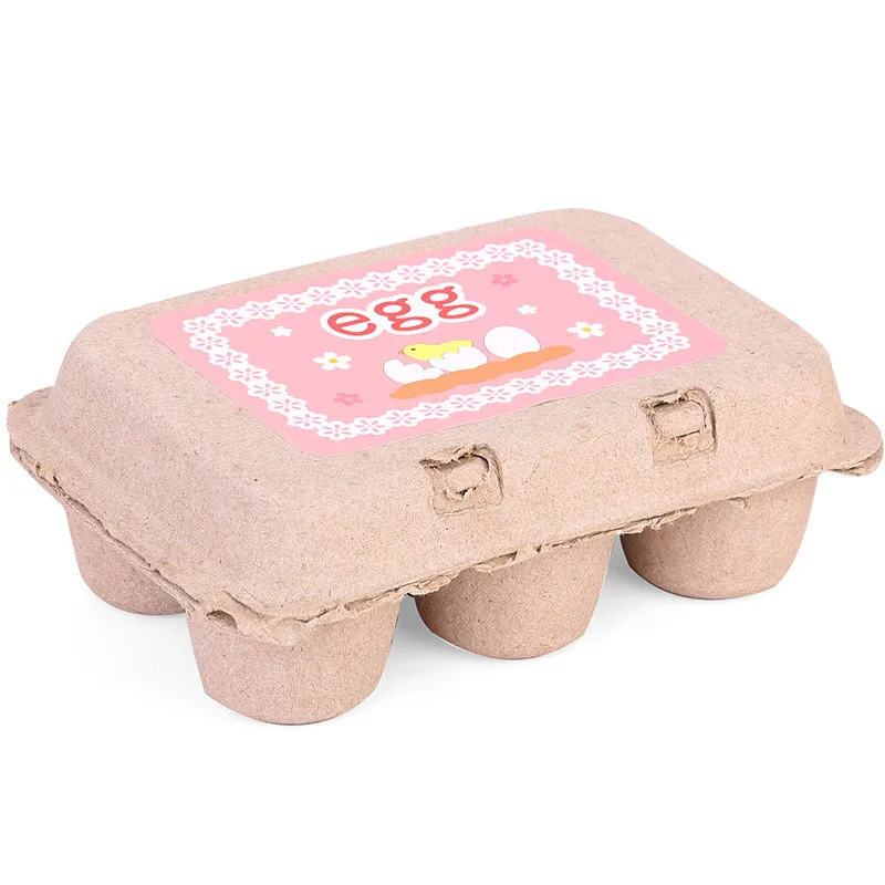 6pcs Wooden Fake Eggs Kitchen Toy Easter Egg Set Simulation Pretend Play for Kids Montessori Educational Food Toy for Child Gift 3