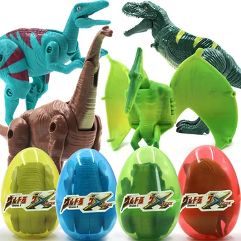 

Dinosaur Toys Egg Set for Boy Action Play Figure Animal Transform Model Jurassic Park Dragon Tyrannosaur One Piece for Children