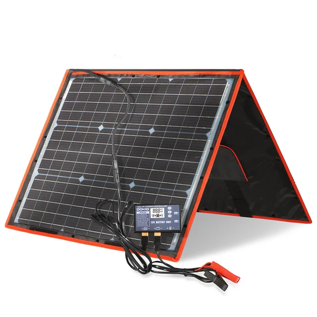 18V 80W Monocrystalline Folding Solar Kit With Controller Charge 12V For Home / Camping / RV Photovoltaic Solar Panel China 3