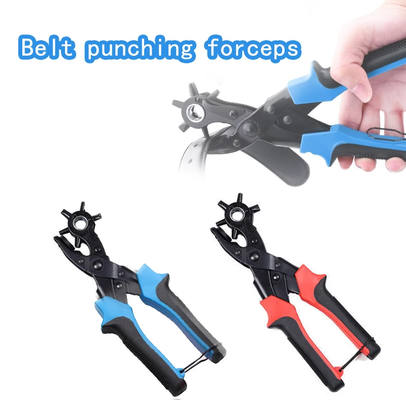 Leather Hole Puncher Heavy Duty Tool Punch Plier Belts Rubber Craft DIY Workshop 