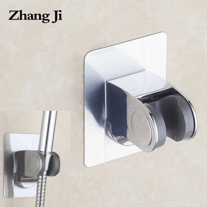 

ZhangJi Traceless Shower holder Angle Adjustable Self-adhesive Shower Head Base Waterroof Durable Shower Holder No drill