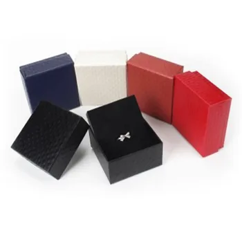 

High Quality Square Jewelry Box Wedding Engagement Ring Box For Earrings Jewelry Display Gift Box Holder Solid Color Jewelry Box