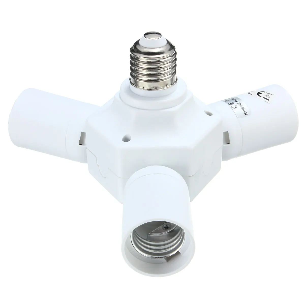1 to 3 Adjustable E27 Base Light Lamp Bulb Adapter Holder Socket Splitter 