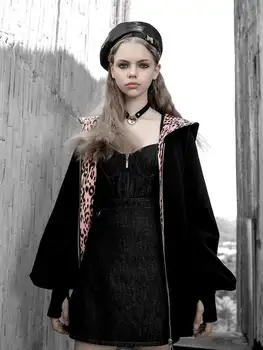 

Punk Rave Women's Solid Color Zippered Denim Dresses PQ-687LQ Asian Size XS-XL