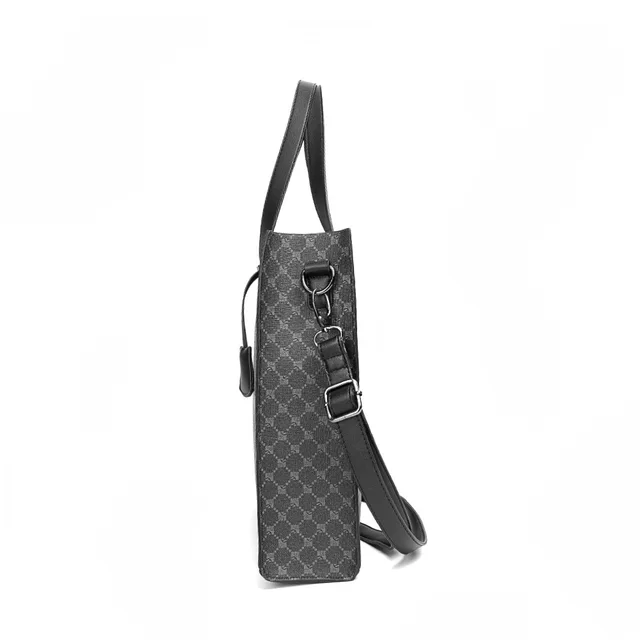  ANACRO Man Purse Shoulder Bag Luxury Men's Briefcase Business  Plaid Bag for Male Leather Handbag Crossbody Bag (Color : Black) :  Clothing, Shoes & Jewelry