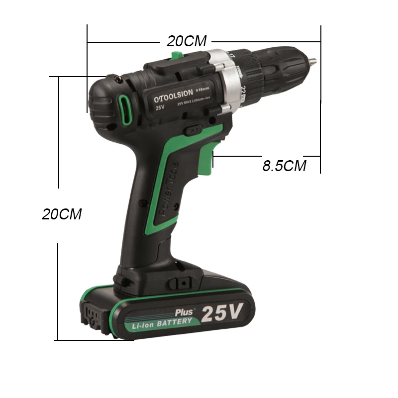 25V 1600rpm Electric Drill Cordless Drill Electric Tool Wood Cutters For A Drill Dual Speed EU Plug By Tool Bag For Home DIY (3)