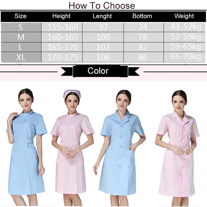 High quality summer women's white coat laboratory Robe science lab coat beauty salonSlim clothing Lab Uniform for Women Uniforms