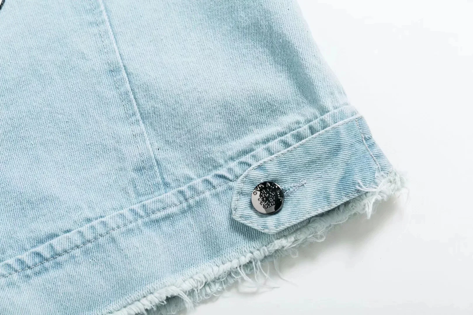 

2018 Autumn New Style Ozhouzhan LADY'S Denim Jacket Long Sleeve with Holes