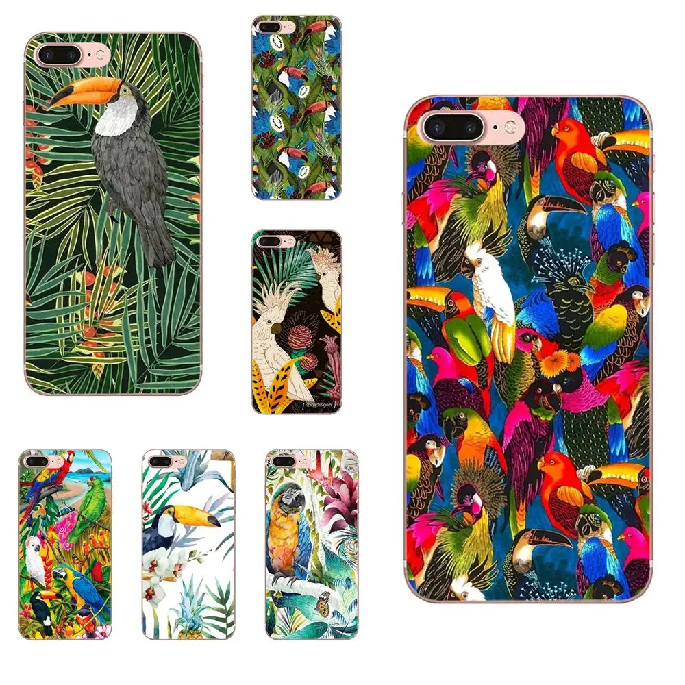 Tropical Plants Toucan Parrot For Huawei Honor Mate 7 7A 8 9 10 20 V8 V9 V10 V30 P40 G Lite Play Mini Pro P Smart | Мобильные