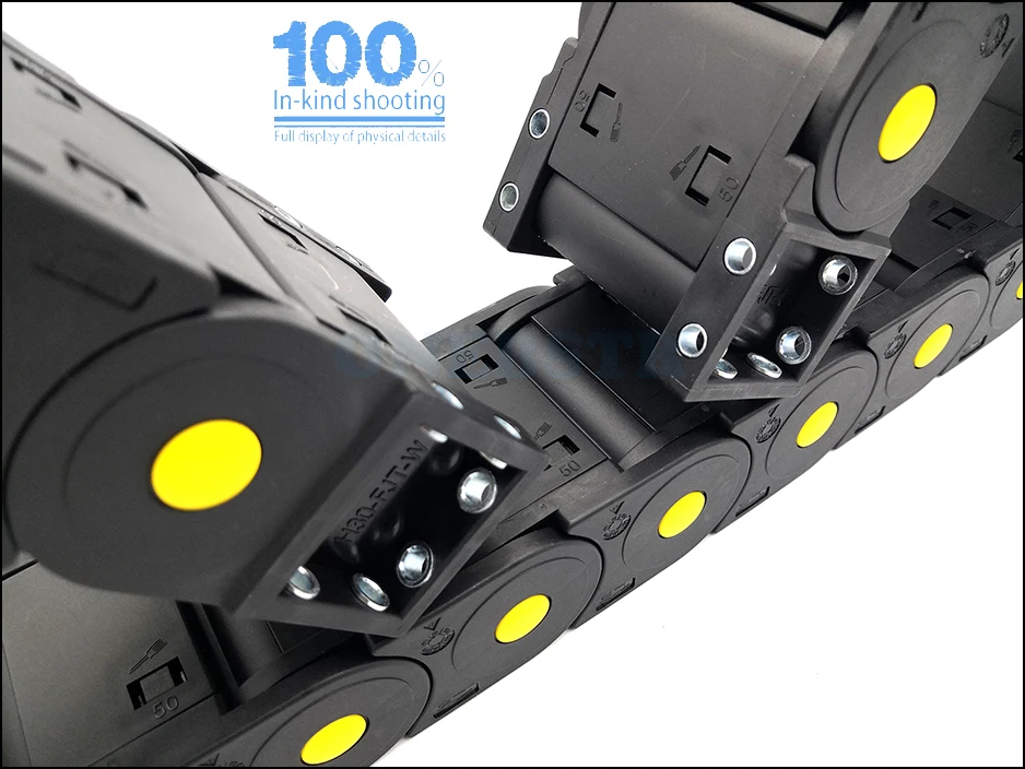 JFLO 1Meter 20 Series Towline Enclosed Bilateral opening Plastic Cable Drag Chain Wire Carrier Tanks Chain For CNC Router Machine Free shipping 11