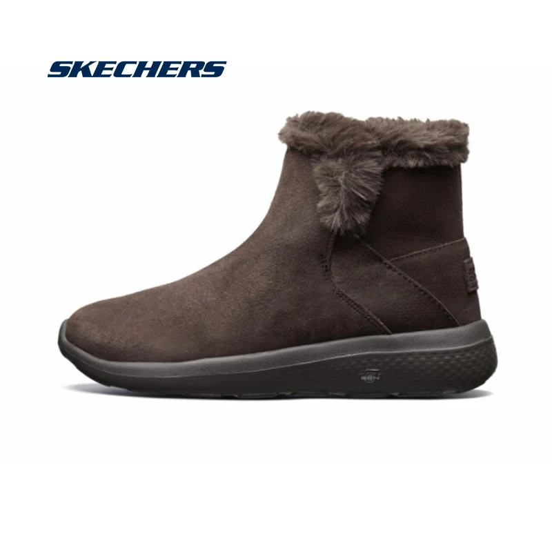 Skechers botas de nieve cómodas para mujer, botines de felpa, sin cordones,  zapatos originales, 14635 BBK, invierno, 2019|Botas hasta el tobillo| -  AliExpress