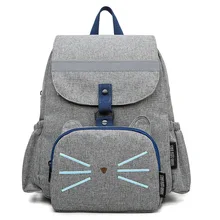 

Catroon Cat Print Large Capacity Waterproof Diaper Bag Milk Bottle Maternity Mummy Backpack Portable Handbag Travel Knapsack