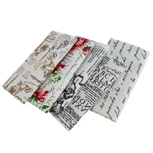 Рождественское украшение, искусственная Джутовая Ткань, винтажная, британский стиль, льняная ткань с принтом, сумка для хранения, чехол для подушки 45*150 см TJ0346