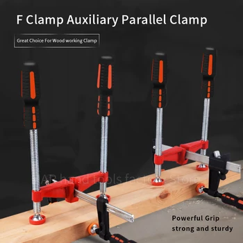 

Woodworking F Clamp Auxiliary Parallel clamp and Right Angle Clamp High Hardness Alloy Carpenter Fixing Tool with Rubber Handle