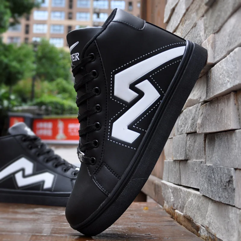 Мужская повседневная обувь для скейтбординга, высокие кроссовки, дышащая уличная спортивная обувь, прогулочная обувь в стиле хип-хоп, chaussure homme