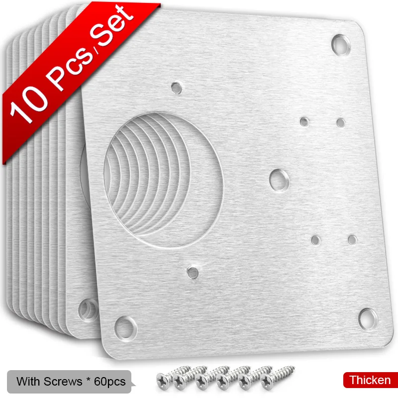 

Hinge Repair Mounting Plate for Furniture Cabinet Drawer Window Wardrobe Door Hinges Repair, Stainless Steel Cupboard Accessory