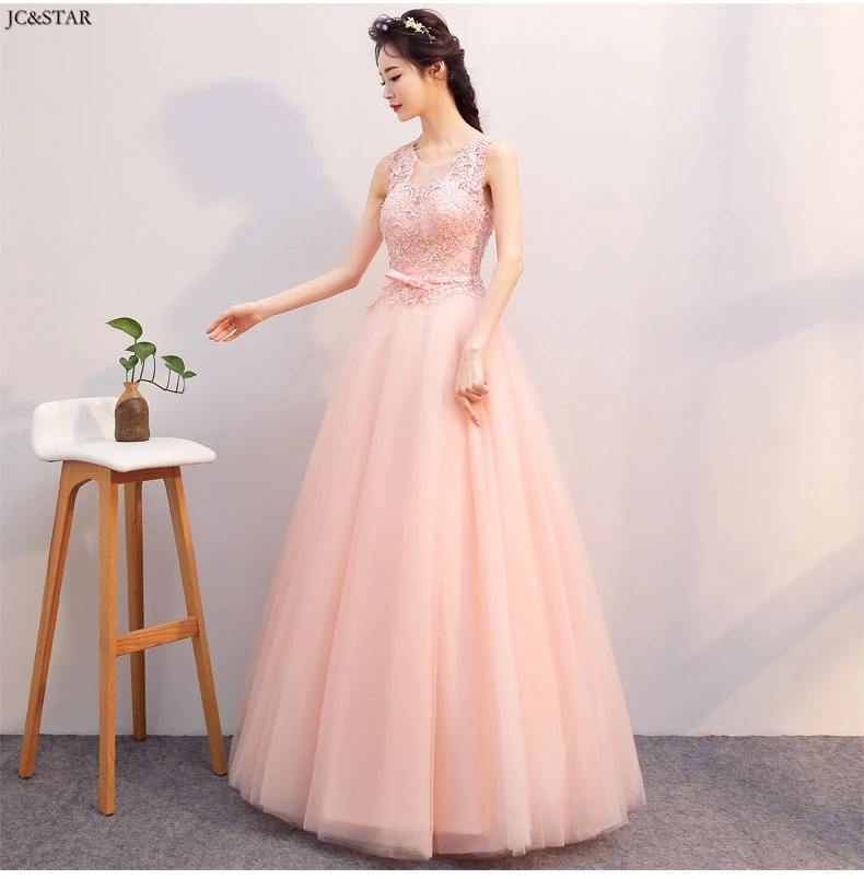 Vestido matrimonio invitada Новое Кружевное Сексуальное розовое платье подружки невесты с v-образным вырезом трапециевидной формы vestidos longo para festa свадебное платье