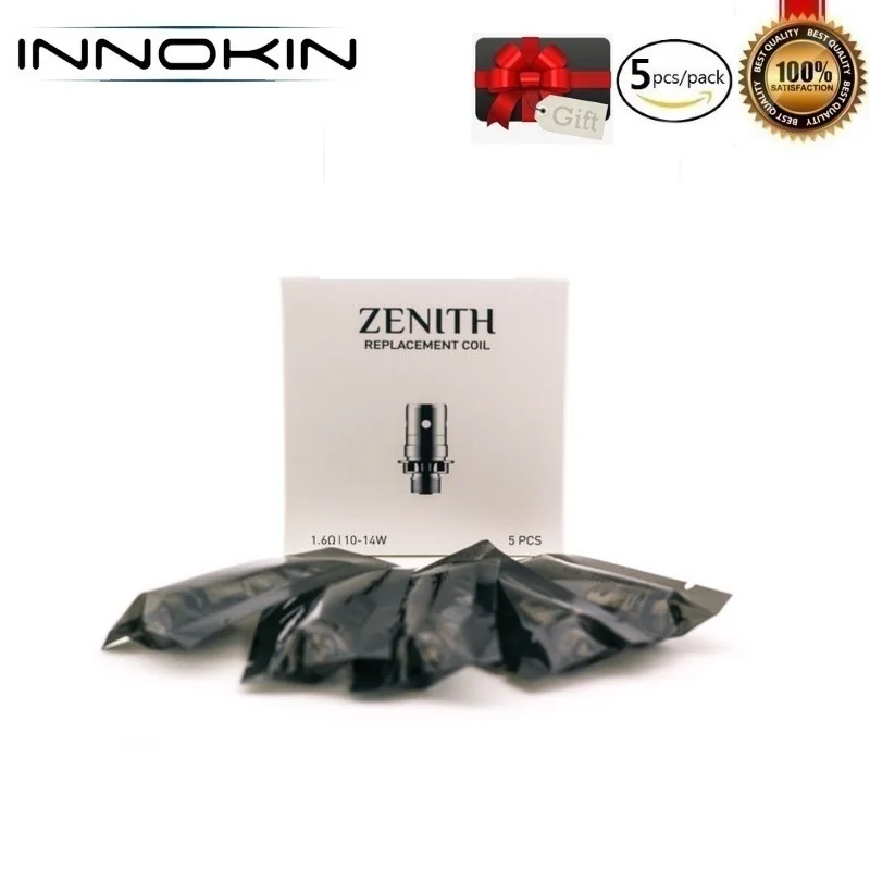 

Original Innokin Zenith Vape Coil 0.8ohm 1.6ohm Plexus 0.5ohm Atomizer Core Vaporizer for Innokin Zenith Zlide Tank 5pcs/pack