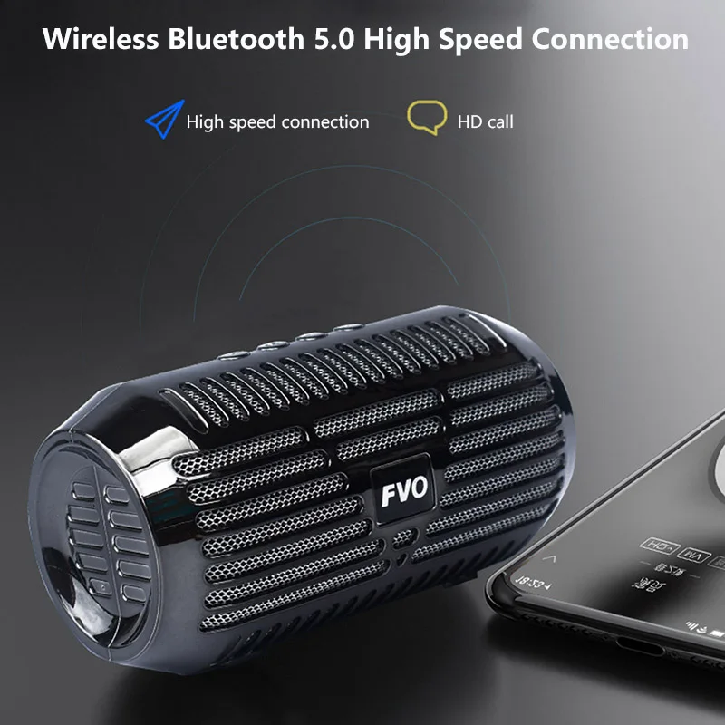 Мини Bluetooth динамик портативный беспроводной динамик s с fm-радио TF карта AUX USB Play Mic Handsfree стерео сабвуфер для телефона ПК