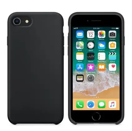 Роскошный официальный силиконовый чехол для iPhone 6 6s 7 8 Plus, чехол с жидким логотипом для Apple iPhone 11 X XS Max XR 11pro MAX, чехол - Цвет: JTGJ-Black