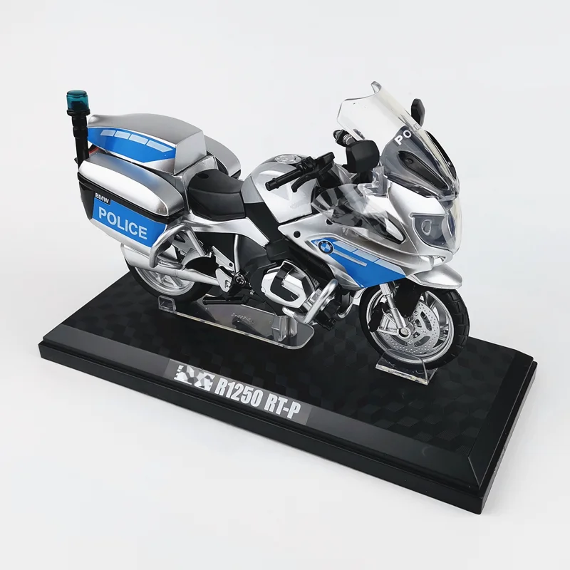 1:12 BMW R1250RT-P Police Diecast Motorcycle Model Toy Replica With Sound & Light birthday gift christmas gift Collection bike 3