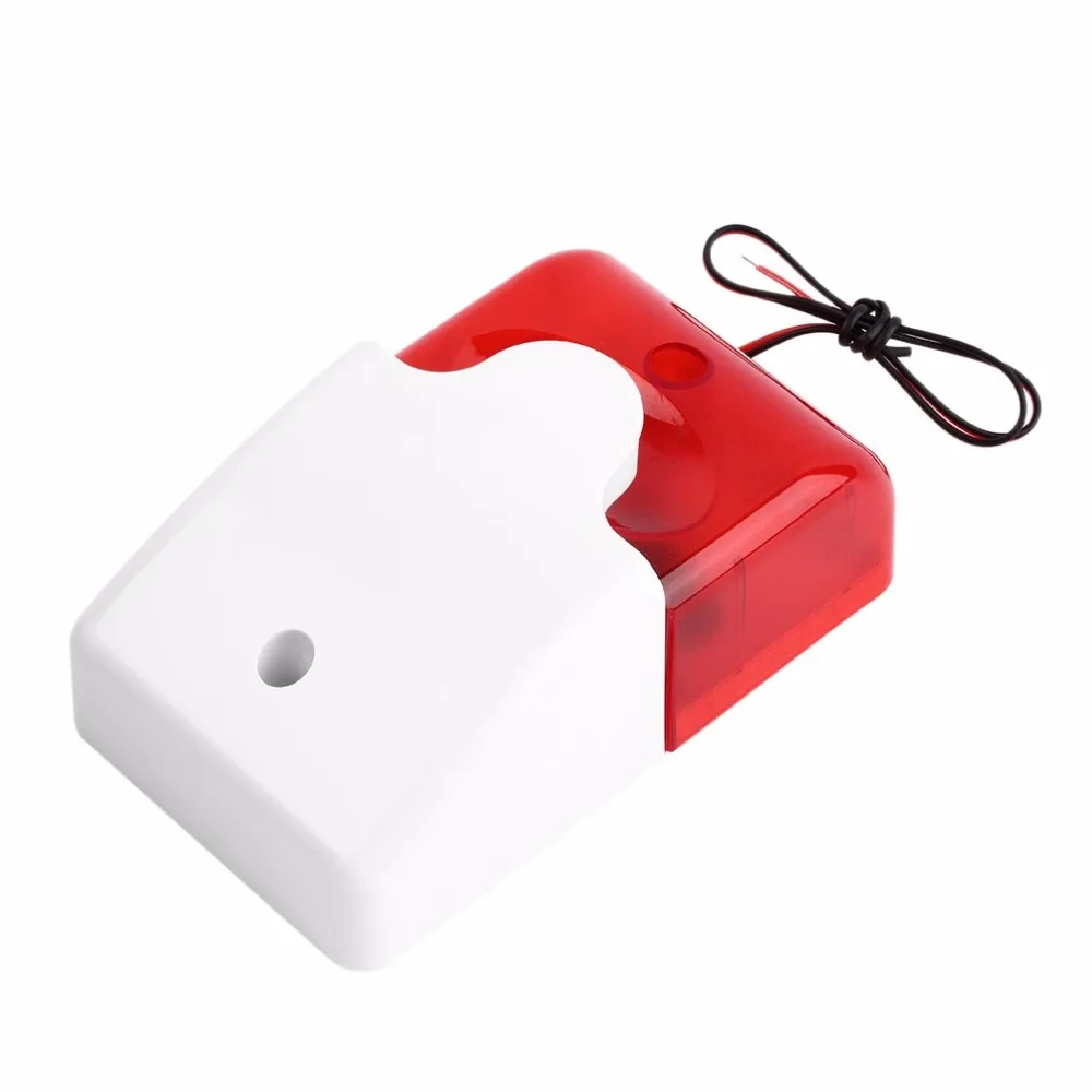 Wired Strobe Siren Durable 12V Sound Alarm Flashing Light Strobe Siren For 99 Zones PSTN/GSM Wireless home security Alarm