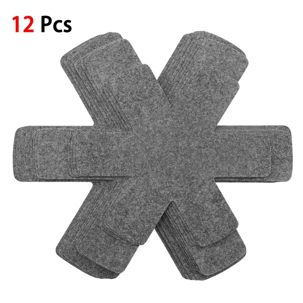 Protectores de sartenes para olla, 12 Uds., almohadillas divisoras para evitar rascar y proteger las superficies, sartenes antiadherentes para utensilios de cocina