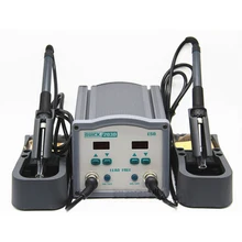 QUICK-203D двойная станция цифровой дисплей высокочастотная паяльная станция Электрический паяльник без свинца