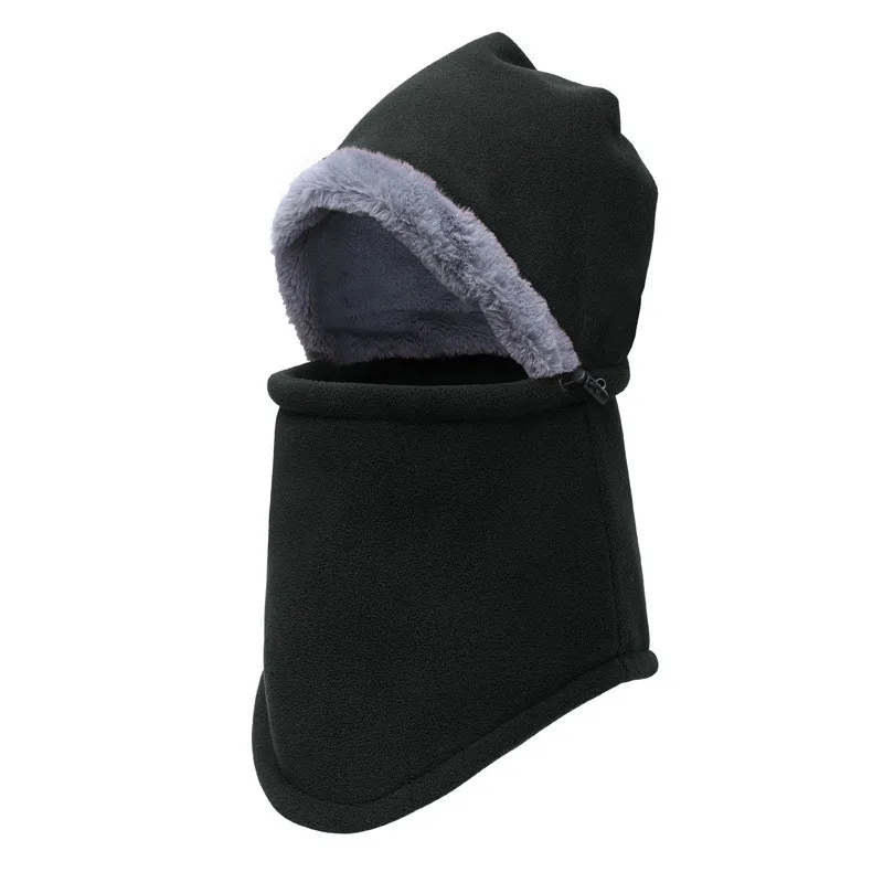 Skullies& Beanies, мужские толстые флисовые шляпы, теплая зимняя шапка, вязаная шапка, Carf, мужская шапка, вязаная шапка Skulliel, маска, шапки - Цвет: black