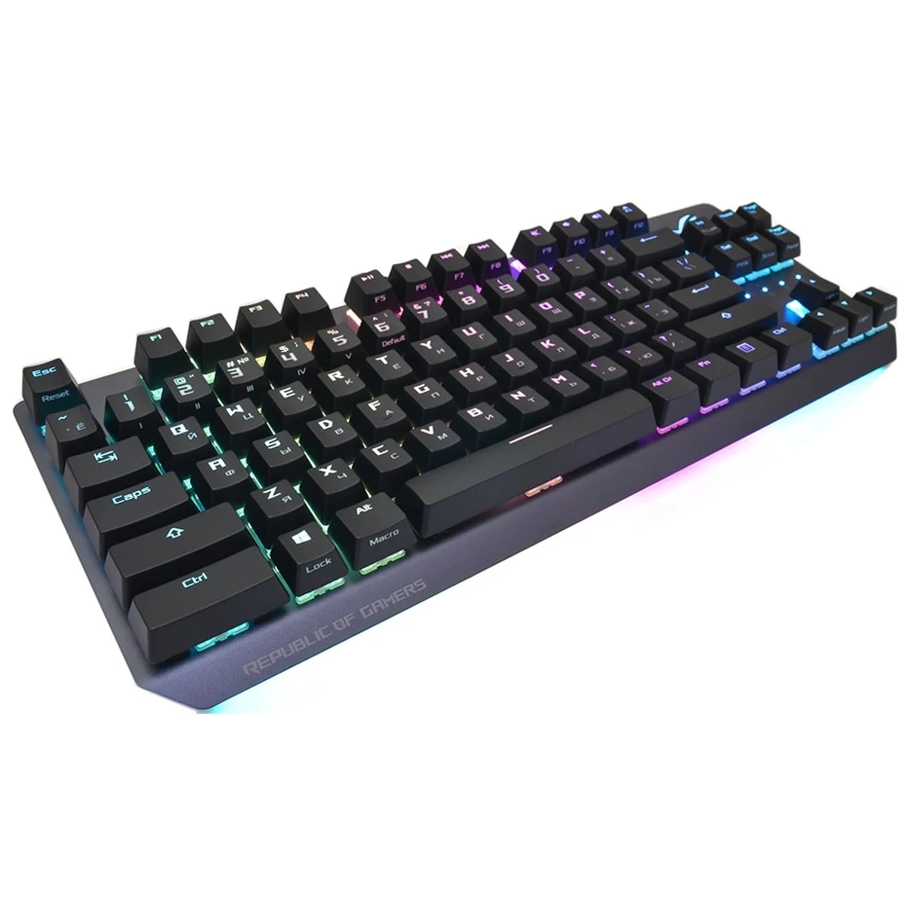 Игровая клавиатура ASUS ROG Strix Scope TKL (Cherry MX red switches аллюминивая рама USB RGB подсветка