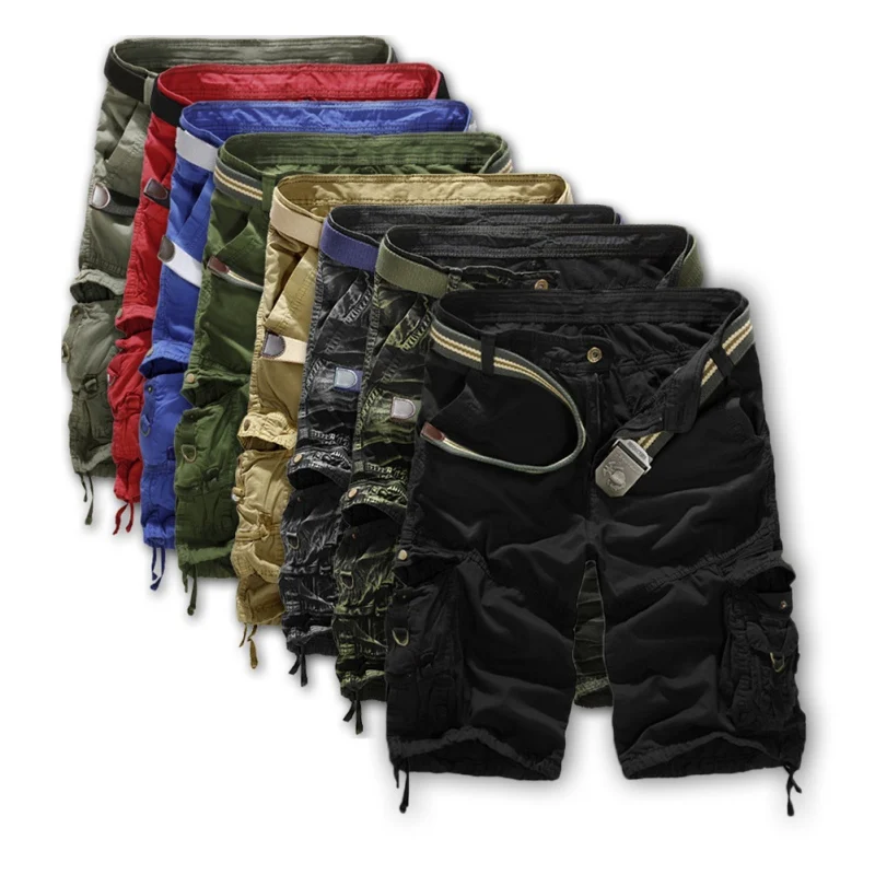2019 военные мужские шорты Карго Лето Камуфляж Чистый хлопок Удобная брендовая одежда мужские тактические карго-шорты камуфляжные