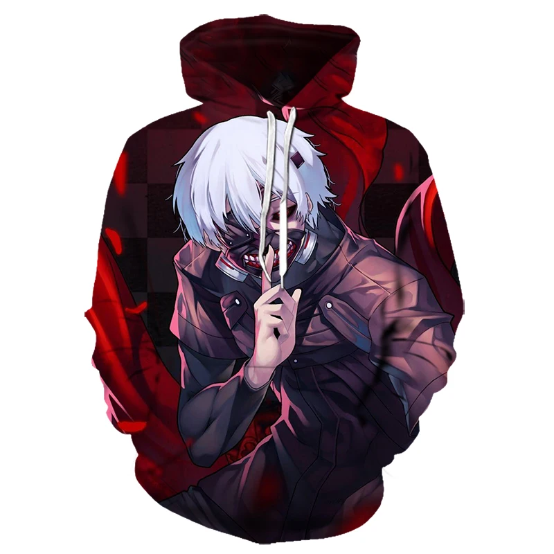 Толстовка Tokyo Ghoul с капюшоном мужская толстовка 3d в стиле Харадзюку хип хоп