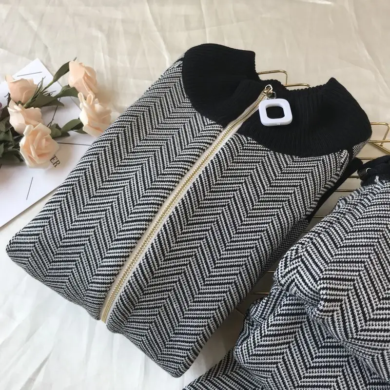 ALPHALMODA Осень женский пуловер с широкими рукавами и юбка на молнии кардиганы+ брюки женский зимний модный дизайн 2 шт спортивный комплект