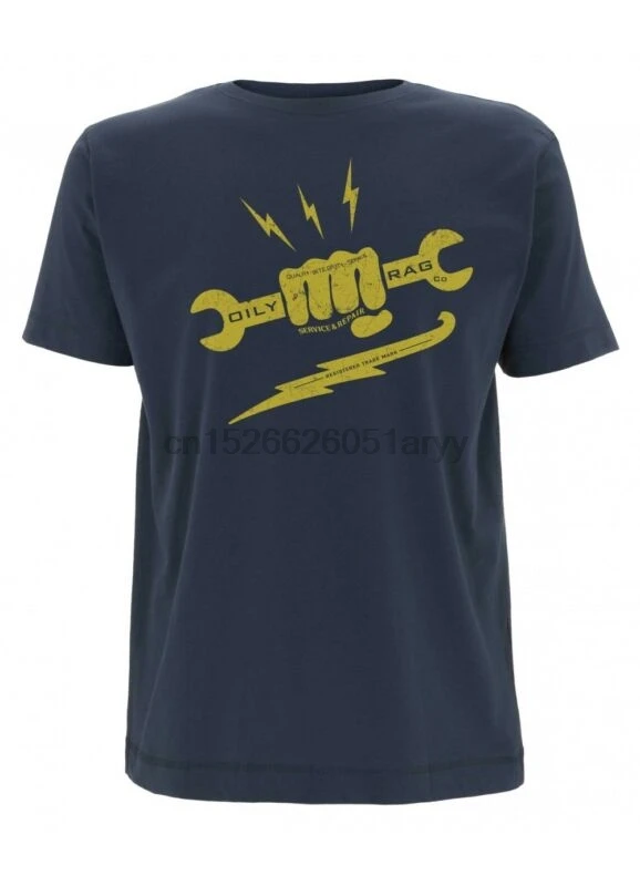 Масляная тряпка одежда гаечный ключ футболка с изображением кулака синий все