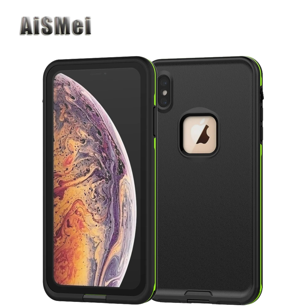 

AiSMei Case for iPhone XR XS Max X Full Protective Waterproof Phone Case on for iPhone XS MAX X XR Filp Back Cover Funda