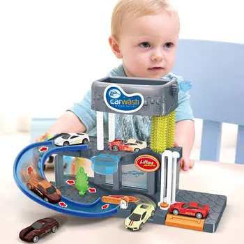 

Children's Sound Light Simulation Car Toy Parent-child Interactive Color Changing Track Model Parking Lot Electric Toys