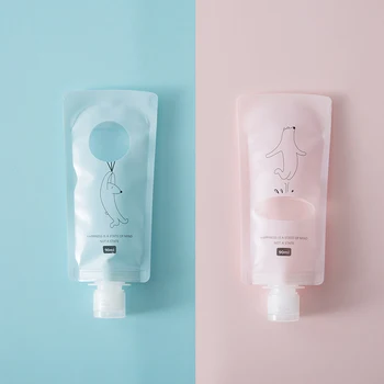 

1Pcs 90ml Liquid Dispensing Bag Shampoo Storage Bag Candy Color Lotion Packing Bottles Squeeze Travel Makeup Container Portable