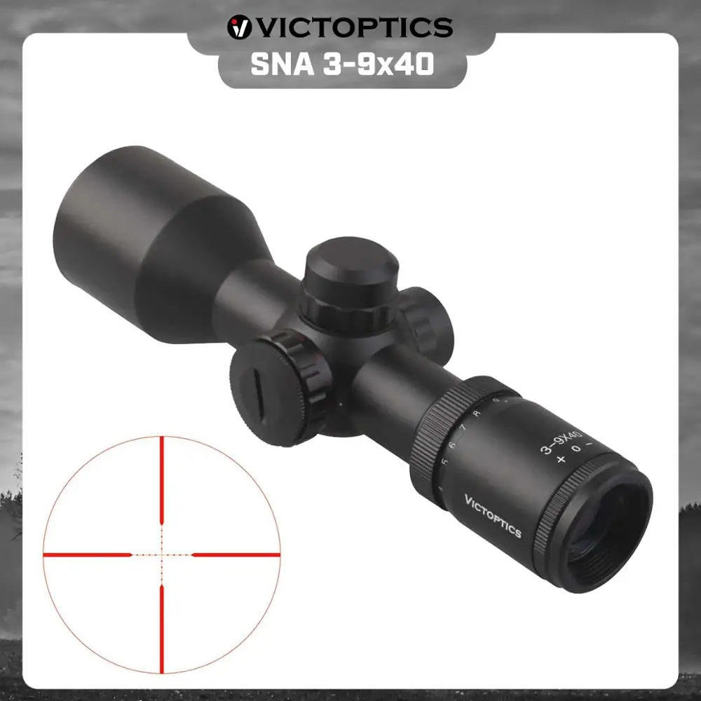 VictOptics SNA 3 9x40 охотничий оптический прицел телескопический для Rimfire .22LR .223 5 56 мм