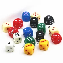 10pcs Resin 3D Dice Pendant Miniature Craft Art DIY Hair Bow Center Scrapbooking Craft