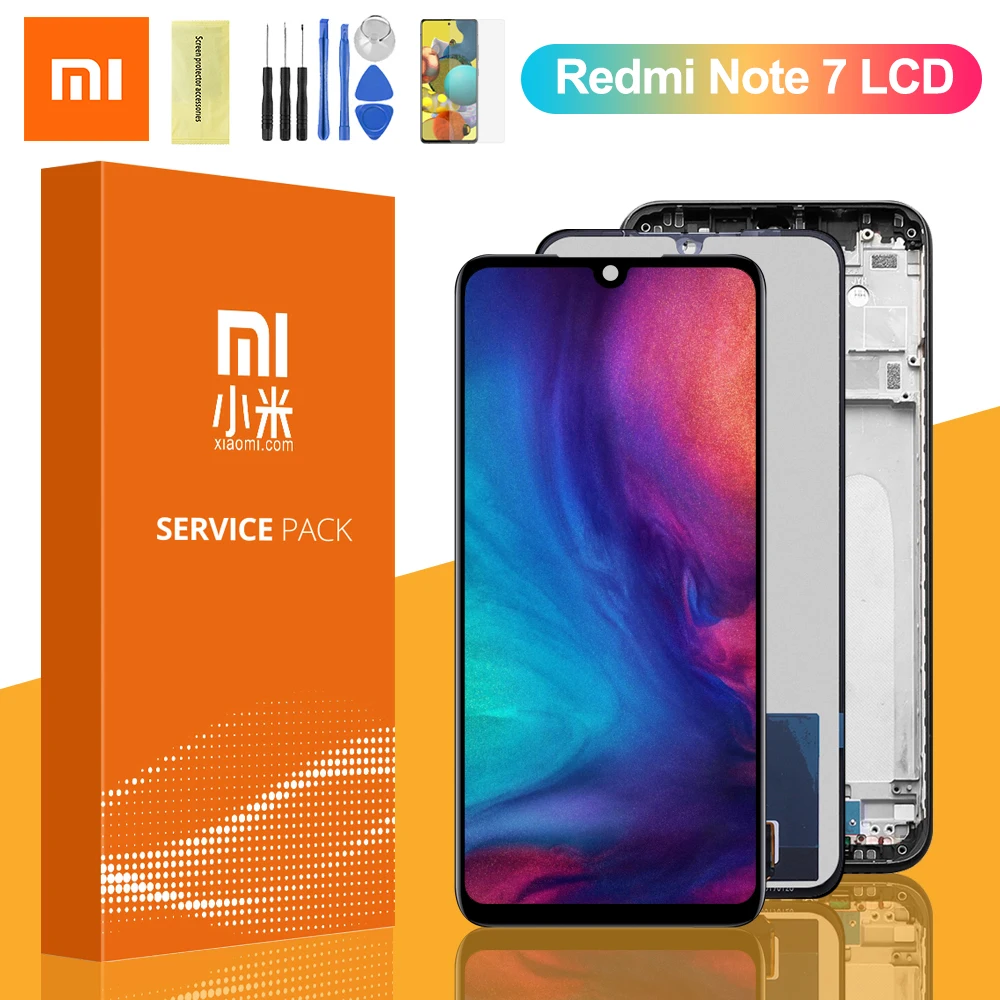 Original 6.3'' LCD For Xiaomi Redmi Note 7 Display Touch Screen Digitizer Assembly With Frame Pro | Мобильные телефоны и