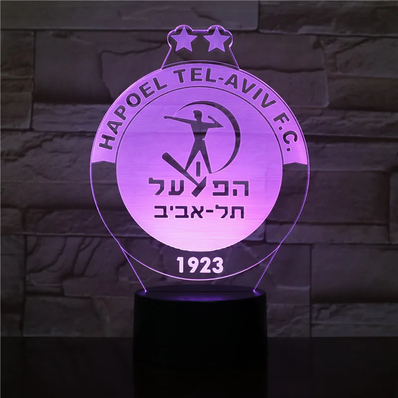 3D 2072 Hapoel Tel Aviv F.C сенсорный датчик для маленьких детей ночник офисной комнаты